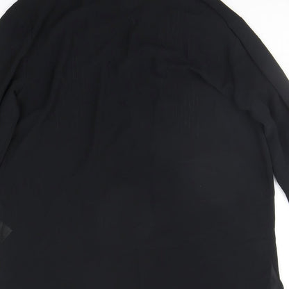 Womens UK Size 8 NEXT Black Basic Button-Up