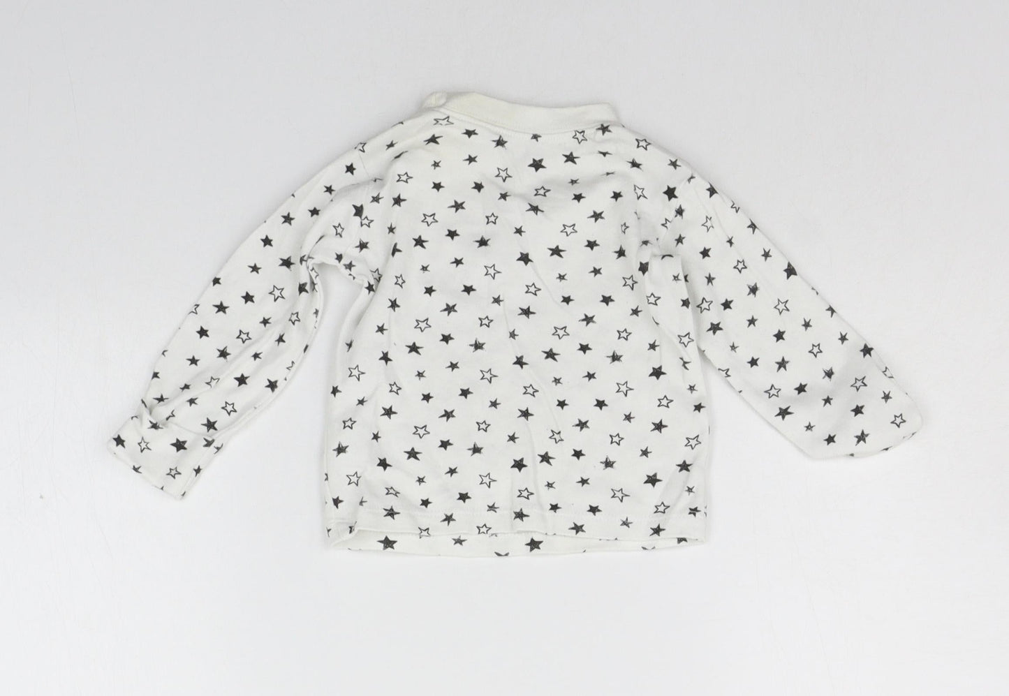 George Baby White Geometric  Basic T-Shirt Size 3-6 Months  - Stars