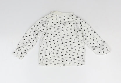 George Baby White Geometric  Basic T-Shirt Size 3-6 Months  - Stars