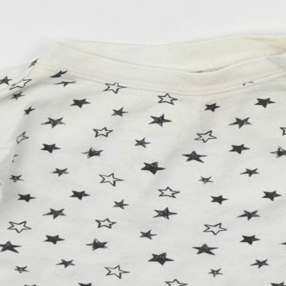 George Baby White Geometric  Basic T-Shirt Size 3-6 Months  - Stars