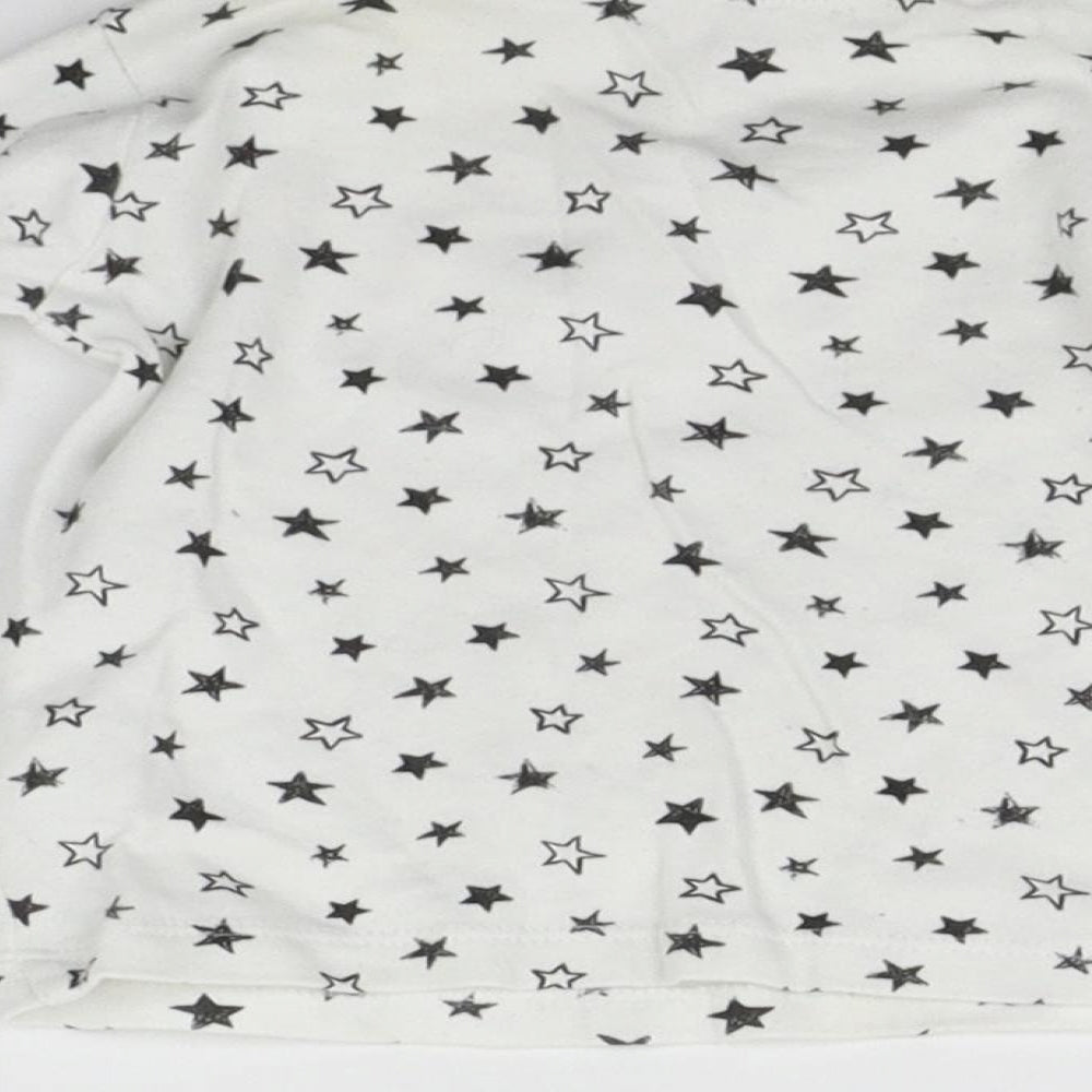 George Baby White Geometric  Basic T-Shirt Size 3-6 Months  - Stars