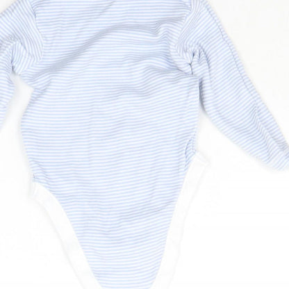 George Baby Blue Striped  Babygrow One-Piece Size 3-6 Months
