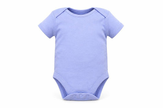 Front view of M&Co Baby Blue Babygrow One-Piece, size 0-3, Months