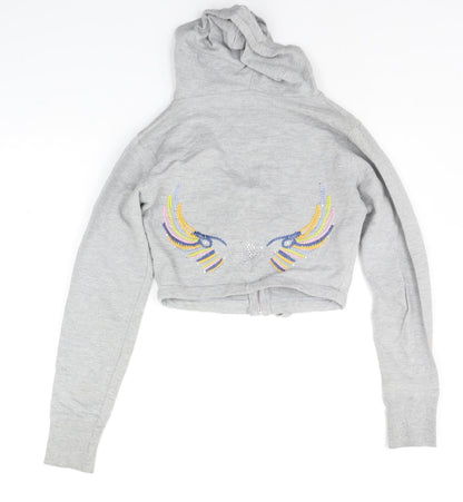 ace couture Womens Grey   Full Zip Hoodie Size S