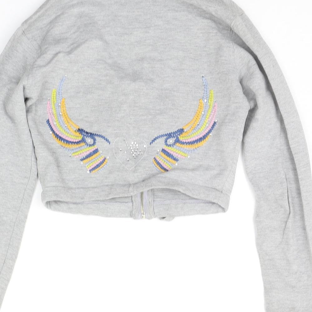 ace couture Womens Grey   Full Zip Hoodie Size S