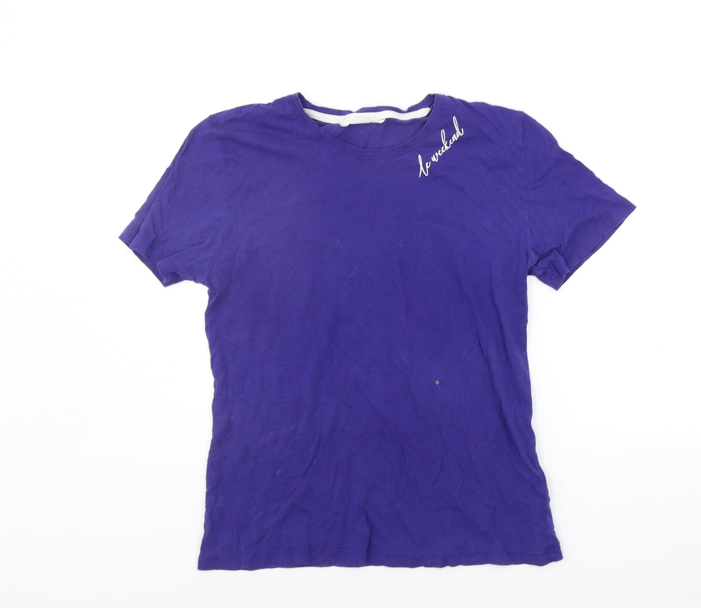 Womens UK Size 8 Marks and Spencer Purple Basic T-Shirt