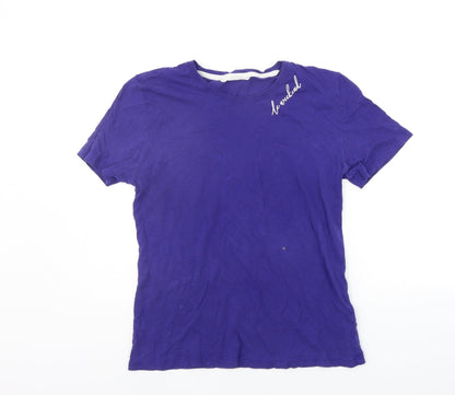 Womens UK Size 8 Marks and Spencer Purple Basic T-Shirt