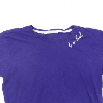 Womens UK Size 8 Marks and Spencer Purple Basic T-Shirt