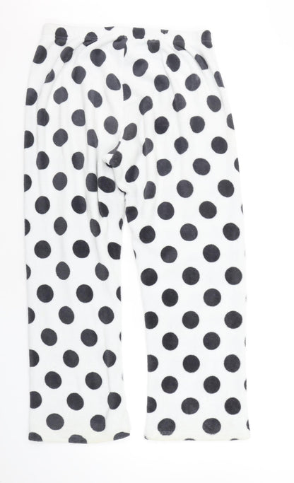 Primark Girls White Polka Dot  Top Pyjama Pants Size L
