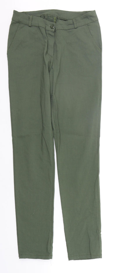 Womens UK Size L Preworn Regular Fit  Green Trousers
