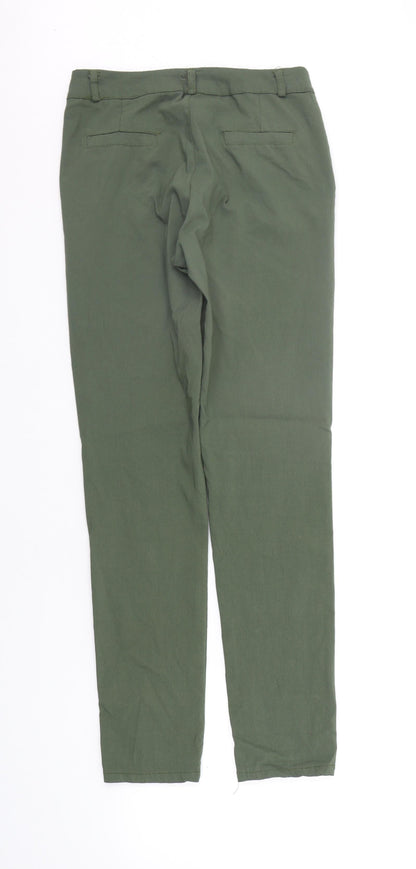 Womens UK Size L Preworn Regular Fit  Green Trousers
