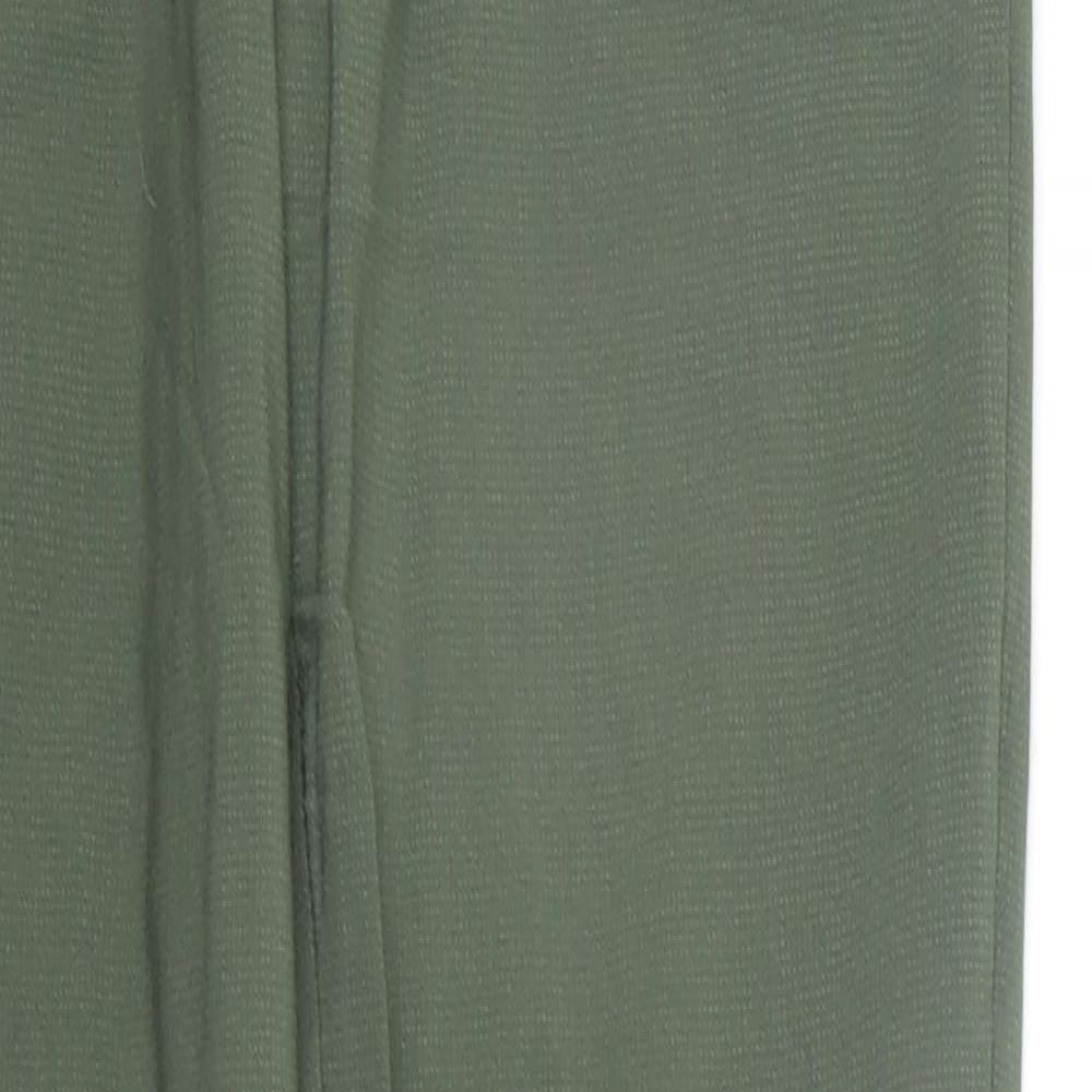 Womens UK Size L Preworn Regular Fit  Green Trousers