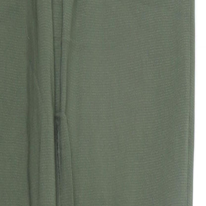 Womens UK Size L Preworn Regular Fit  Green Trousers