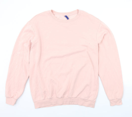 Womens UK Size M Divided Pink Pullover Jumper