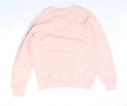 Womens UK Size M Divided Pink Pullover Jumper