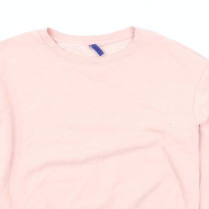 Womens UK Size M Divided Pink Pullover Jumper