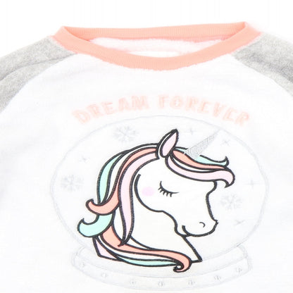 Primark Girls White   Pullover Jumper Size 11-12 Years  - Unicorn