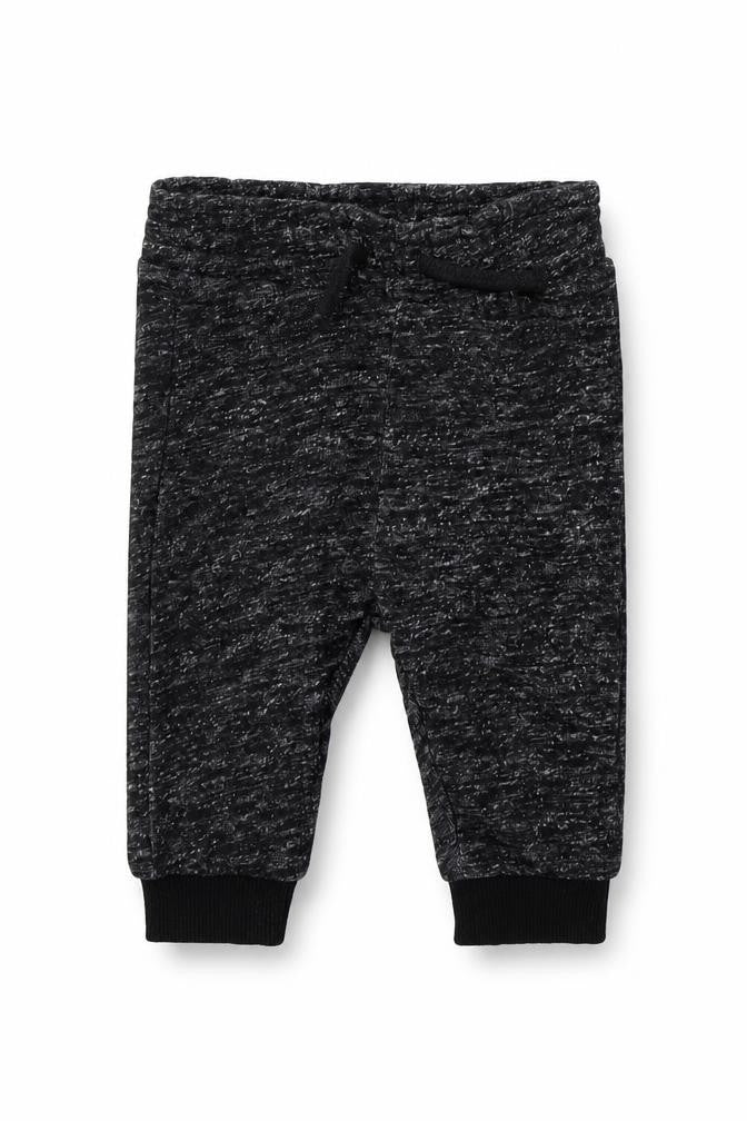 Front view of Nutmeg Baby Grey Jogger Leggings, size 3-6, Months