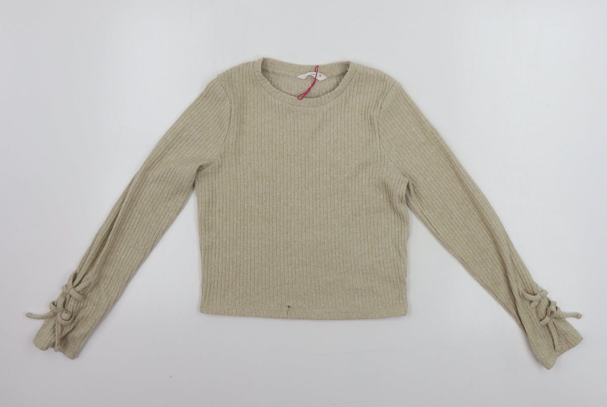 Additional front view of Matalan girls’ beige jumper, size 12, years