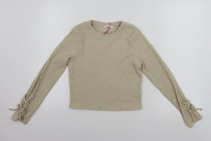Additional front view of Matalan girls’ beige jumper, size 12, years
