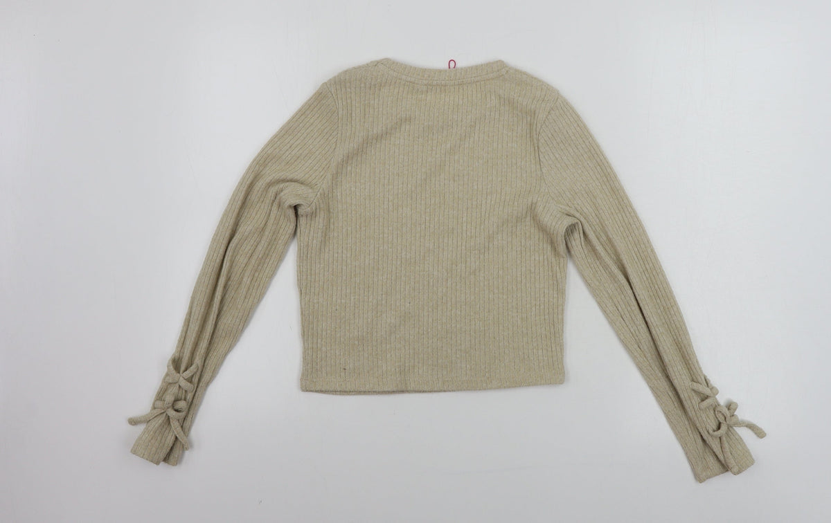 Back view of Matalan girls’ beige jumper, size 12, years