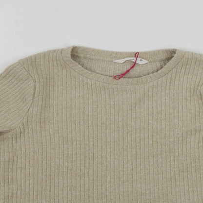 Close-up detail of Matalan girls’ beige jumper, size 12, years