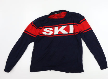 Boohoo  Mens Blue   Pullover Jumper Size M