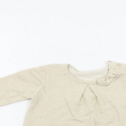 Mothercare  Girls Gold   A-Line  Size 9-12 Months