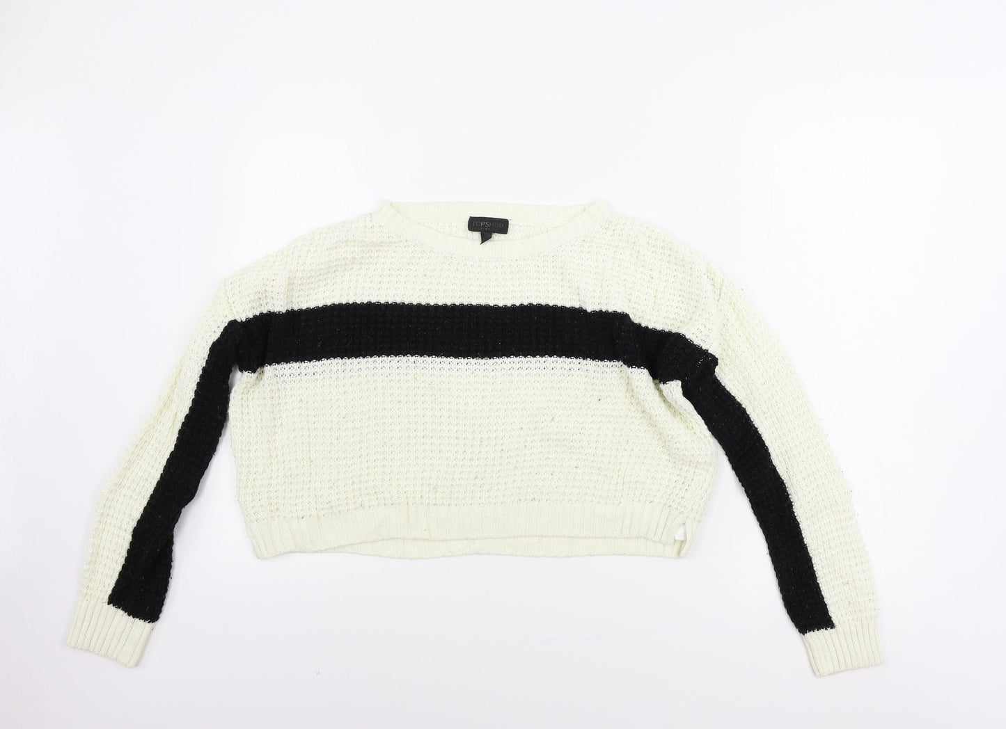Womens UK Size 8 Topshop Ivory Pullover Jumper
