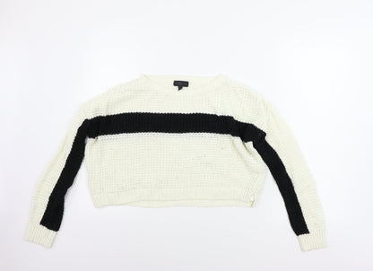 Womens UK Size 8 Topshop Ivory Pullover Jumper