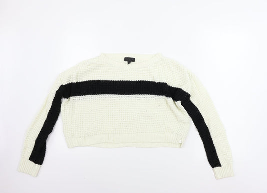 Womens UK Size 8 Topshop Ivory Pullover Jumper