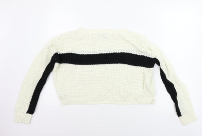 Womens UK Size 8 Topshop Ivory Pullover Jumper