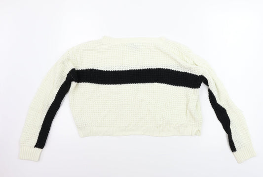 Womens UK Size 8 Topshop Ivory Pullover Jumper