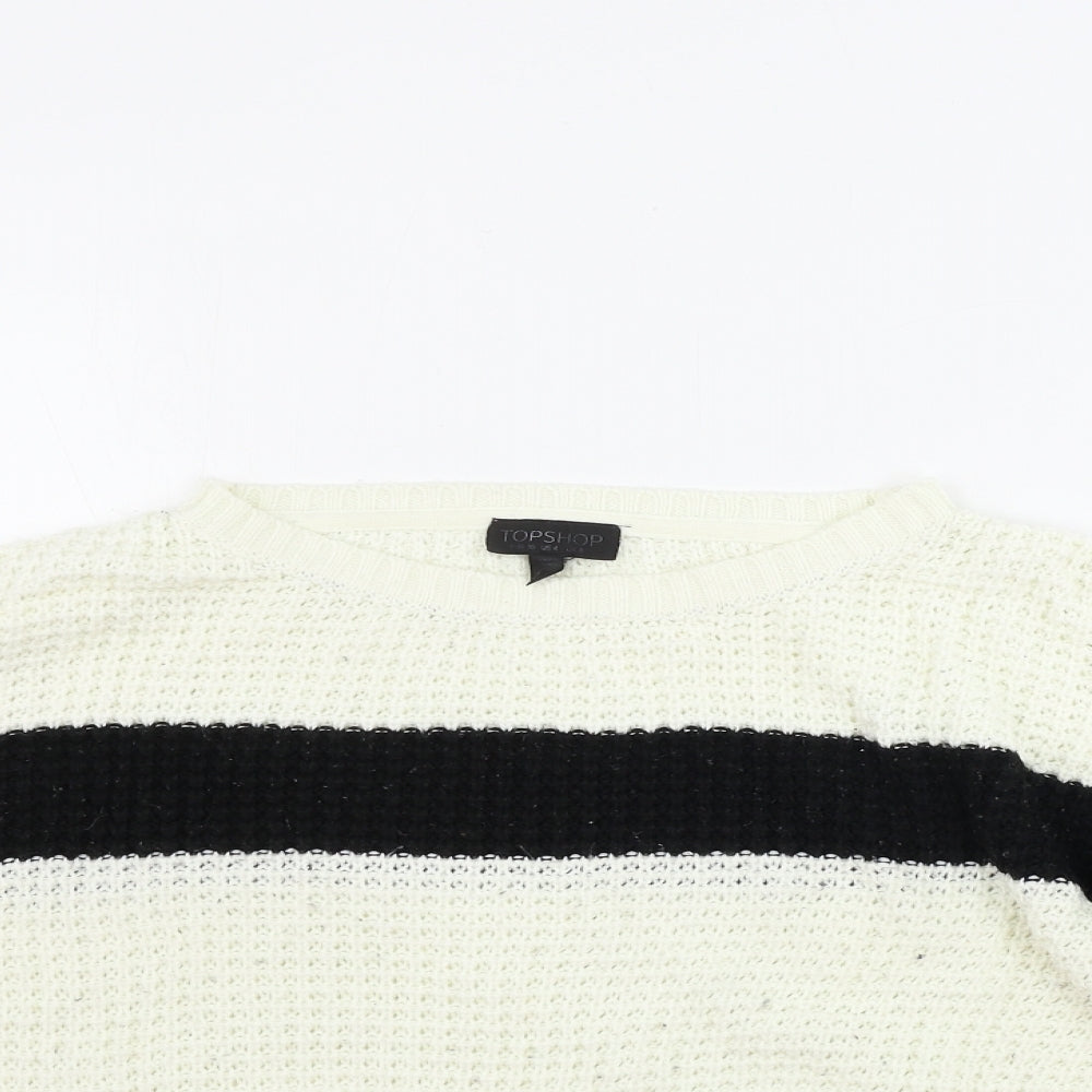 Womens UK Size 8 Topshop Ivory Pullover Jumper