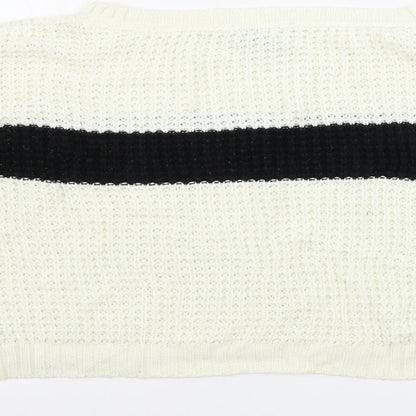 Womens UK Size 8 Topshop Ivory Pullover Jumper