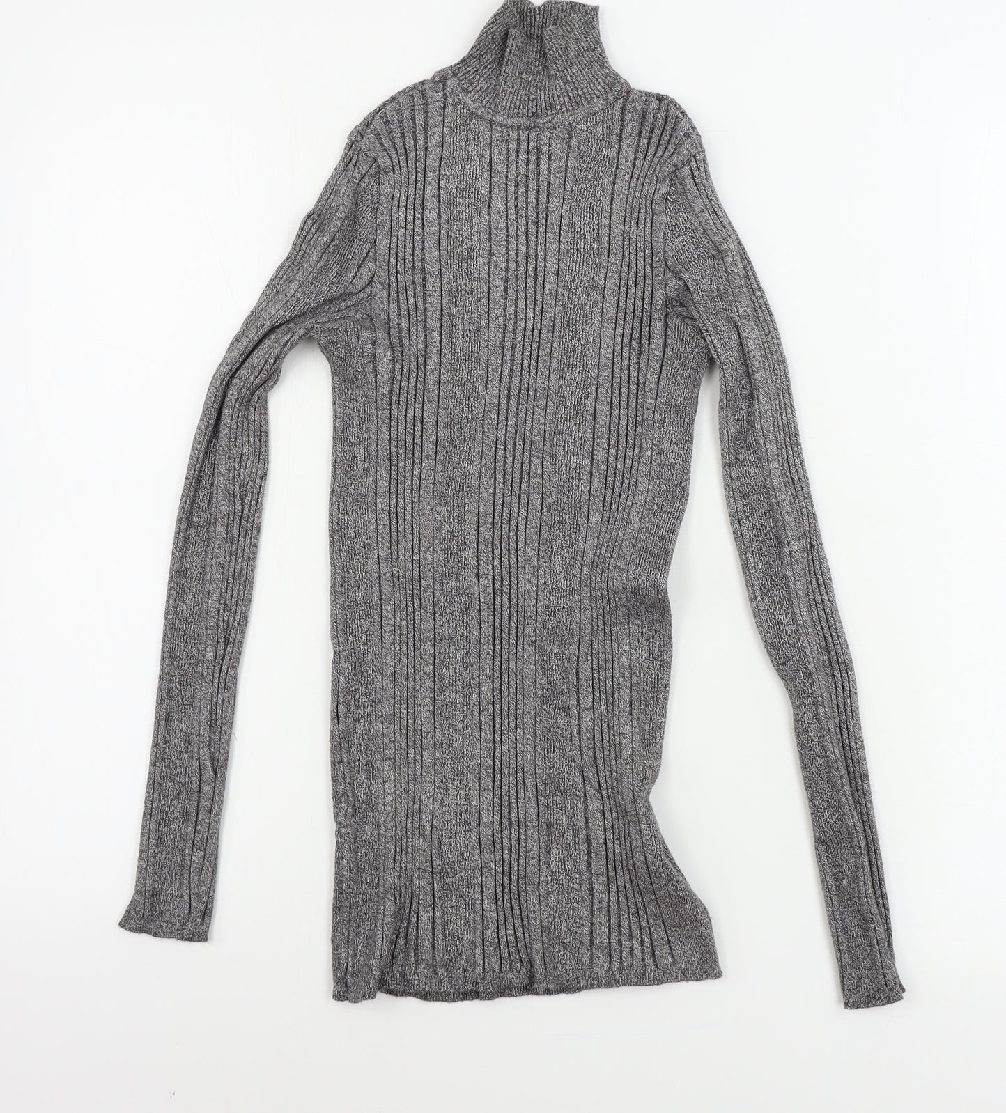 Womens UK Size 8 Marks and Spencer Grey Henley Jumper