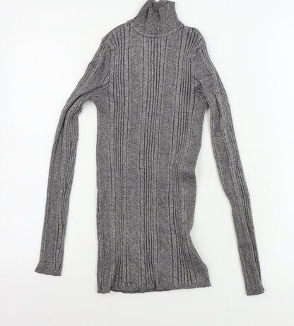 Womens UK Size 8 Marks and Spencer Grey Henley Jumper
