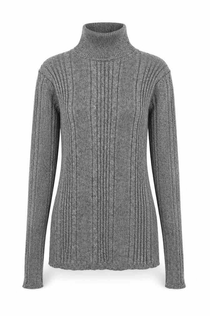Womens UK Size 8 Marks and Spencer Grey Henley Jumper