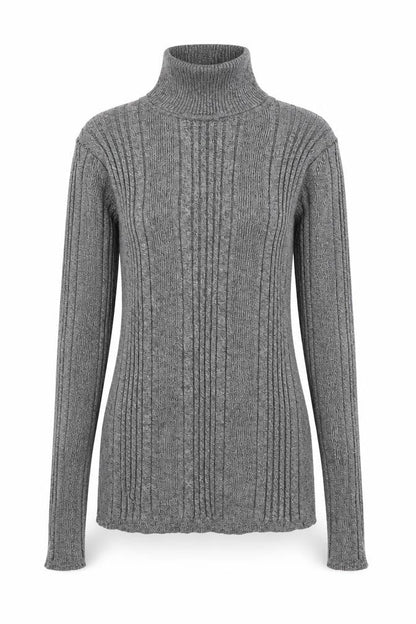 Womens UK Size 8 Marks and Spencer Grey Henley Jumper
