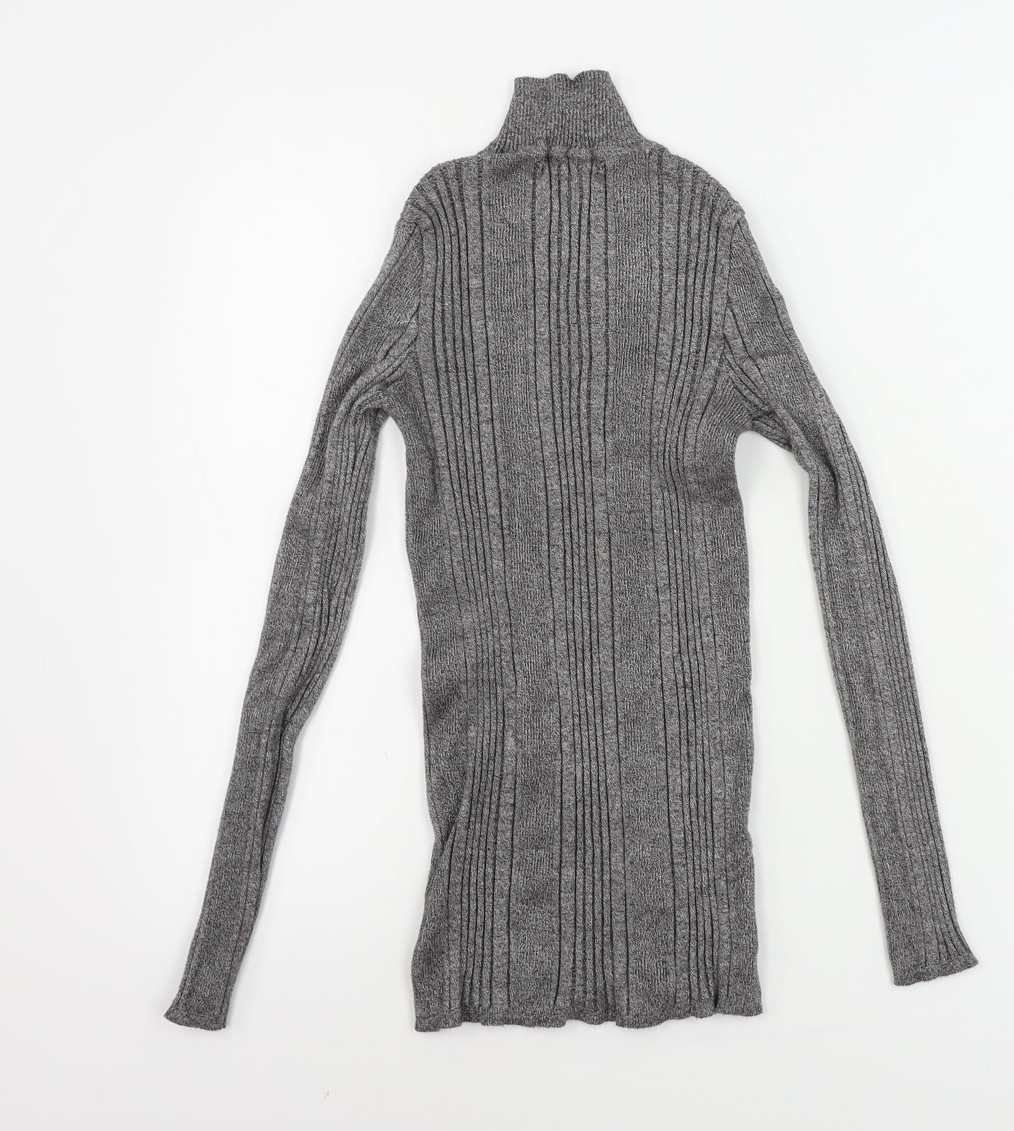 Womens UK Size 8 Marks and Spencer Grey Henley Jumper