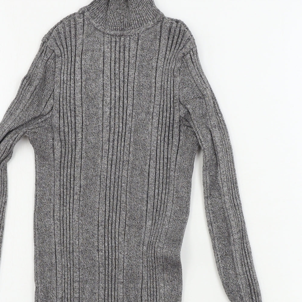 Womens UK Size 8 Marks and Spencer Grey Henley Jumper