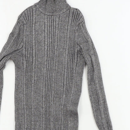 Womens UK Size 8 Marks and Spencer Grey Henley Jumper