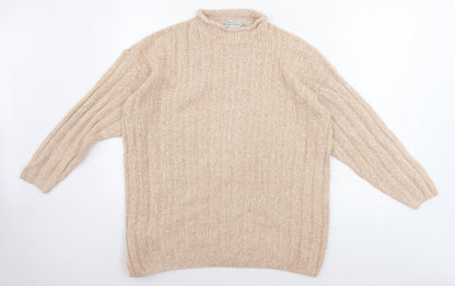 Womens UK Size 10 Marks and Spencer Beige Pullover Jumper