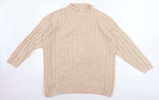 Womens UK Size 10 Marks and Spencer Beige Pullover Jumper