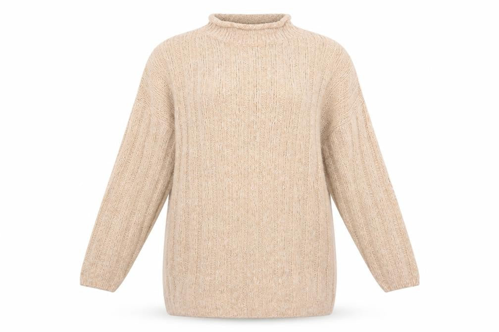 Womens UK Size 10 Marks and Spencer Beige Pullover Jumper