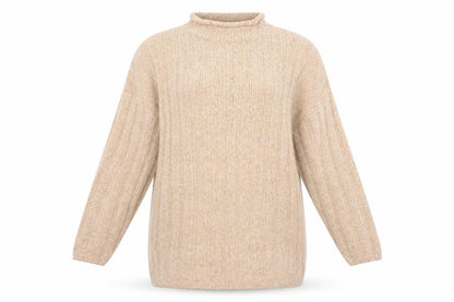 Womens UK Size 10 Marks and Spencer Beige Pullover Jumper