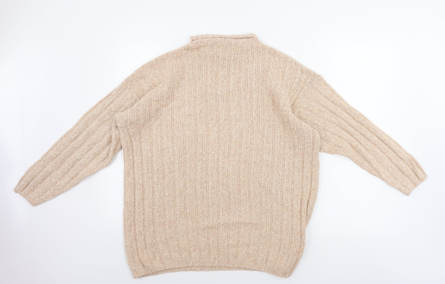 Womens UK Size 10 Marks and Spencer Beige Pullover Jumper