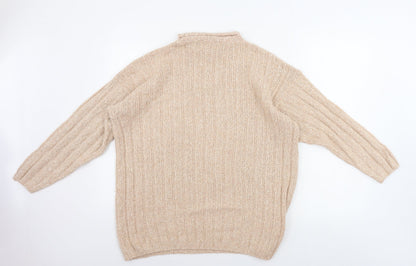 Womens UK Size 10 Marks and Spencer Beige Pullover Jumper