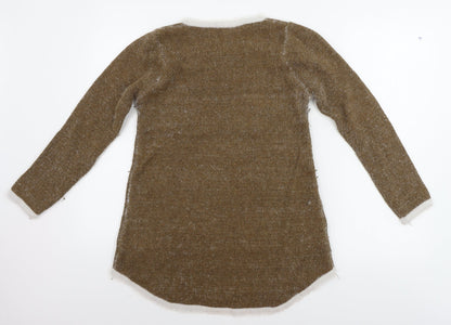 Back view of LIN.H.H. women’s brown a-line, size L
