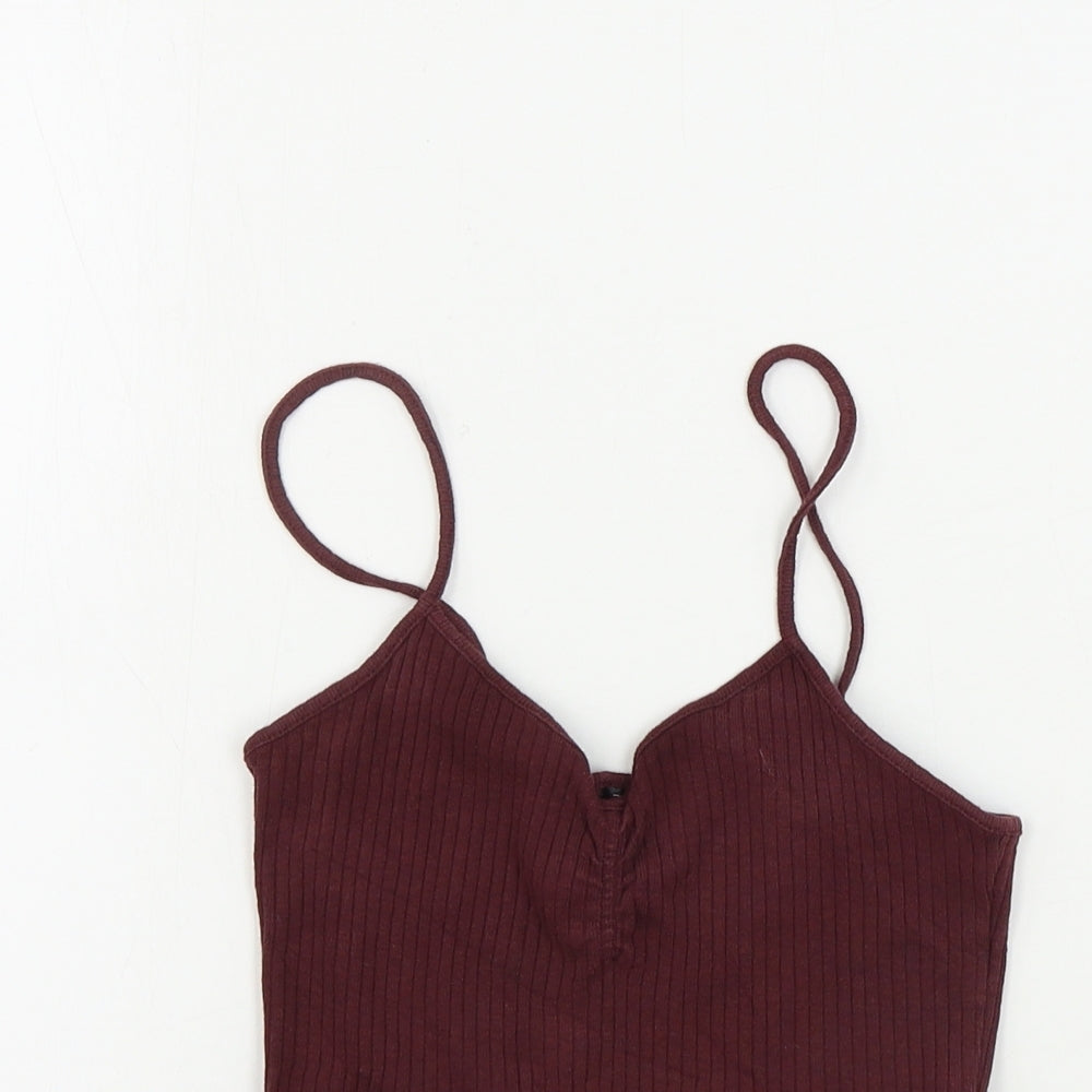 Topshop  Womens Brown   Basic Tank Size 6